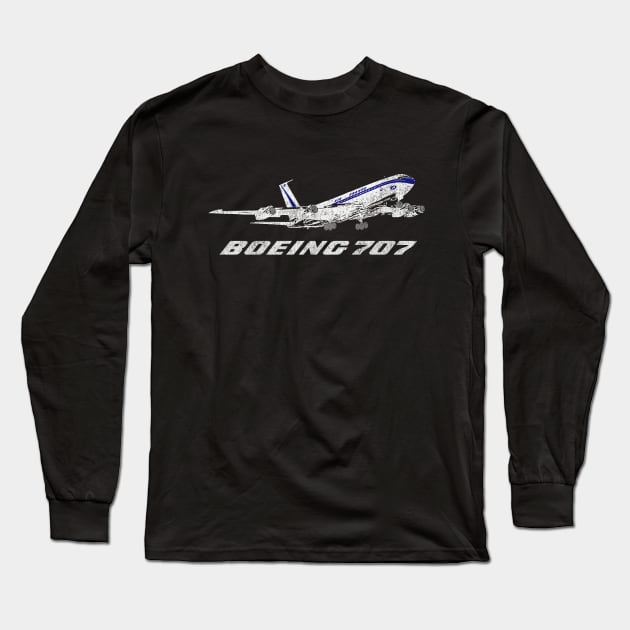 Boeing 707 Long Sleeve T-Shirt by boscotjones